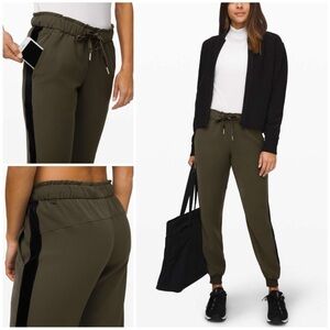 NWT (Special Edition) Lululemon Olive Joggers with Velvet trim
